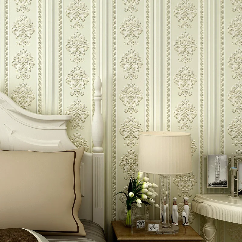 

Simple non-woven wallpaper wallpaper modern vertical striped wallpaper warm bedroom living room background wall