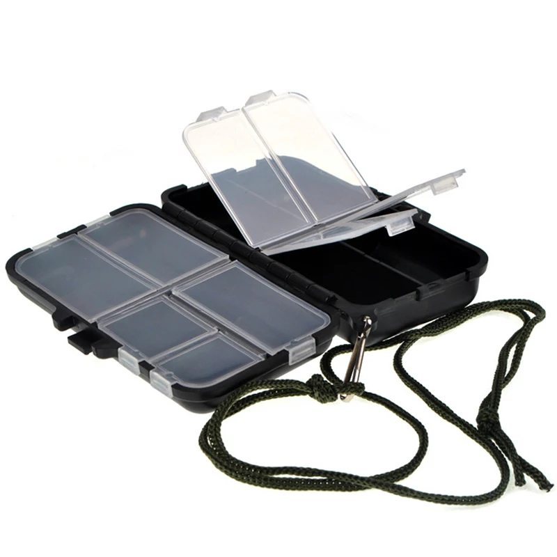 

Wokotip 9 Compartments Fishing Tackle Box Fly Fishing storage Case Portable Tackle Multifunctional Organizer Fishing Boxes
