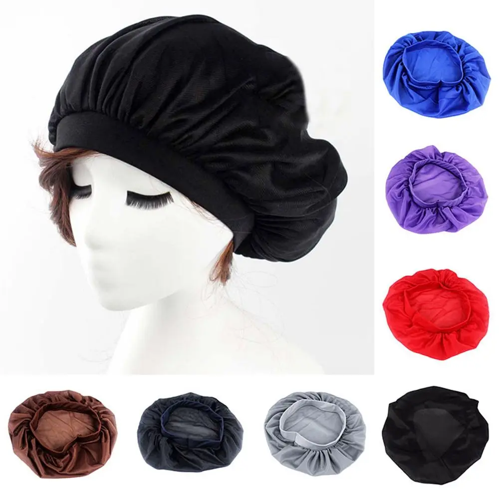 Buy 1PC Women's Fashion Long Hair Care Cap Satin Cap Head Wrap Cover