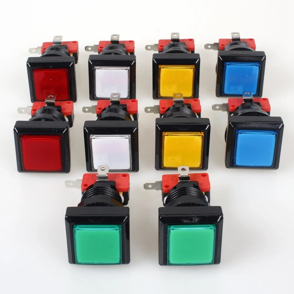 

Arcade Machine Gaming Video Consoles Jamma Parts 12V LED Lamp 33mm Buttons Easy Replace Use Durable GA0044-GA0047
