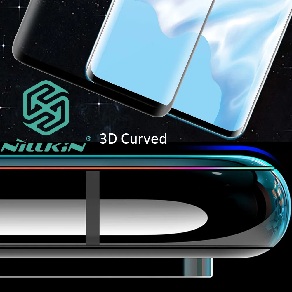 Nillkin 3D DS+ Макс закаленное Стекло для huawei P30 Pro полный Экран крышка изогнутая Защитная Олеофобное