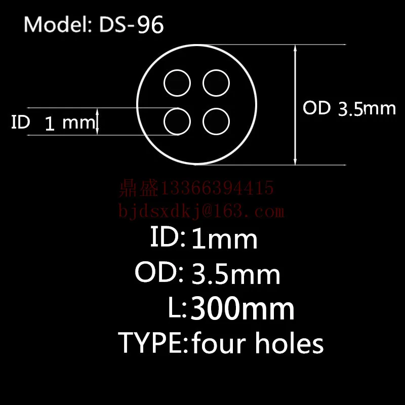 

99.5%Al2O3 High Thermal Corundum Tube OD3.5*ID1.0mm/Round Four-Bore Alumina Tube/Insulating Ceramics For Thermocouples Sensors