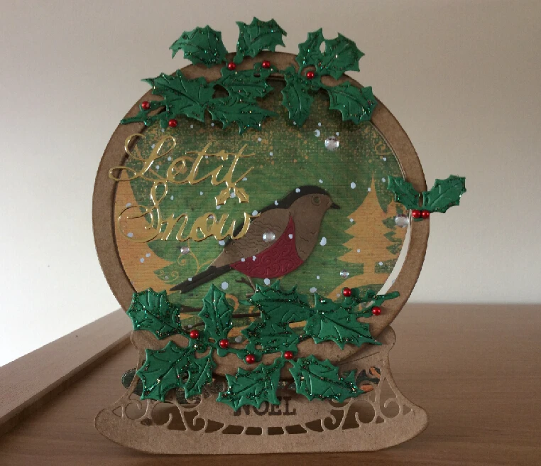 

Ufurty 3PCS big Snow globe scene Metal Cutting Dies Stencil for DIY Scrapbooking Embossing Paper Cards Decorative Crafts Cuts