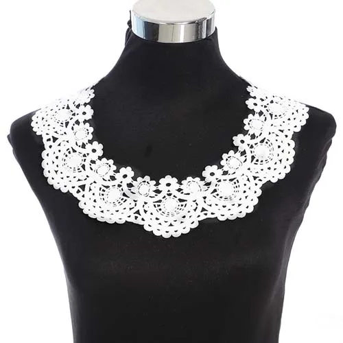 Lace Garment Accessories Lace Accessories Lace Sewing Accessories Clothing Accessories White Embroidery Collar Venise Sequin Floral Embroidered Applique Lace Neckline Collar Garment Accessories Scrapbooking