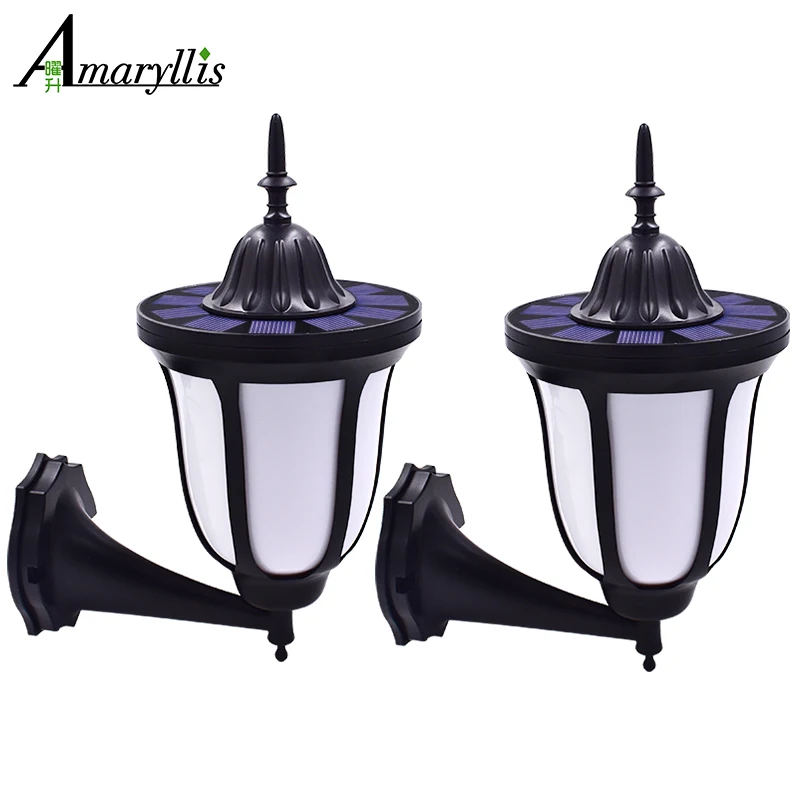 

96 LED Dancing Flame Solar Light Outdoor Waterproof Wall Lighting Lamp For Garden Yard Villa Light Sensor Newest Design