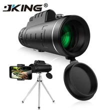 JKING Двойной фокус 40x60 монокулярный телескоп с трансфокатором широкоугольная Лупа телескоп с объективом телефона пылезащитный чехол Компас для iPhone 8