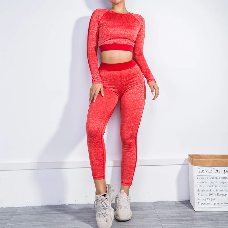 

2019 tracksuit for women Fitness clothes Sportswear female sports suit Yoga set Workout gym clothing Two Piece suit