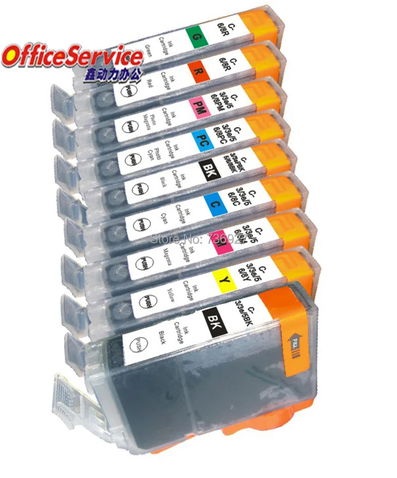 

9X Compatible inkjet Cartridge BCI-3e BCI3 BCI 6 BCI6 For Canon PIXMA iP8500 Pro9000 i990 i9900 i9950 printer