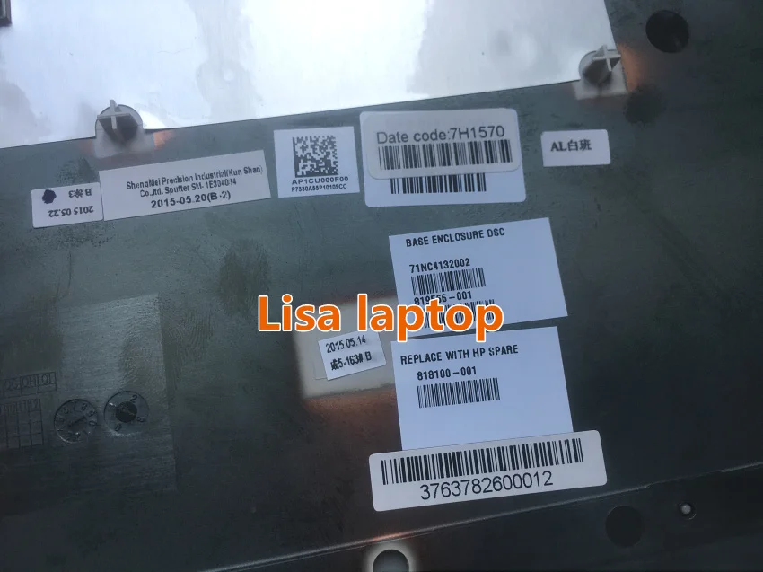Для hp Envy 14-J Нижний Базовый корпус AP1CU000F00 818100-001