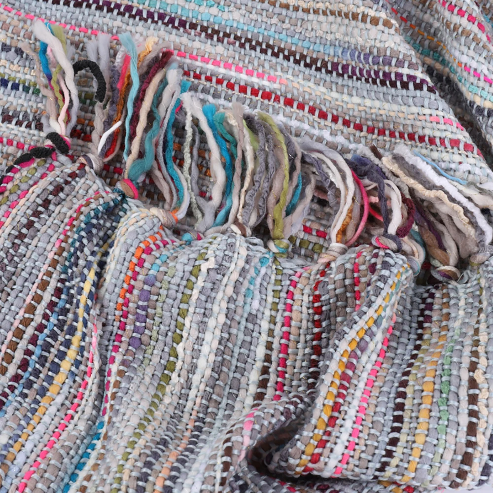 Battilo Tassel вязаный плед диване покрывало одеяло 6" x 50"(смешанные цвета