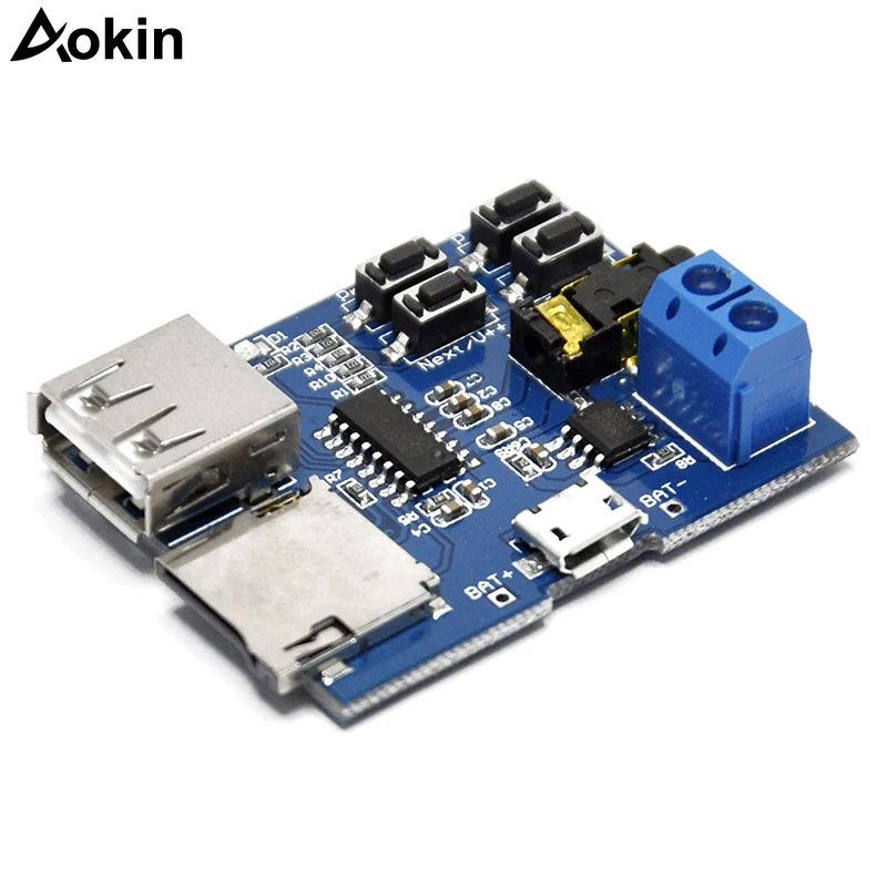 

Aokin TF card U disk MP3 Format decoder board module amplifier decoding audio Player