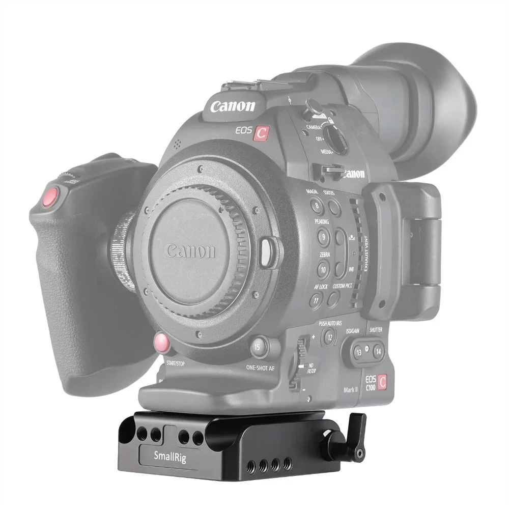 Опорная пластина камеры SmallRig для Canon EOS C100/ C100 Mark II/ C300 II/для Sony FS7 опорная с 15 мм