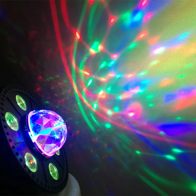 Led RGB мини сценический свет AC 85 265V Магическая хрустальная лампа шар 9W лазерный 220V
