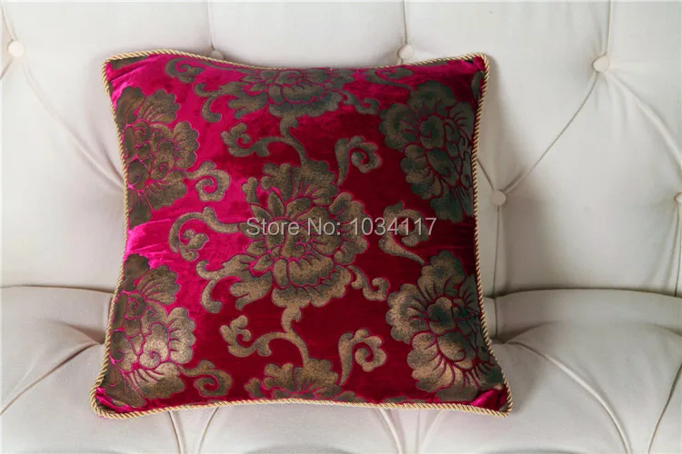Высококачественная винтажная Роскошная Бархатная подушка с цветами, Наволочка на стул, подушка для дивана, домашний декор, Cojines Almofada Kussenhoe