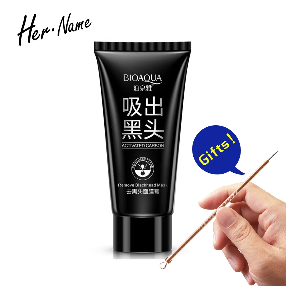 Hername BIOAOUA remove blackhead mask black mud deep cleansing