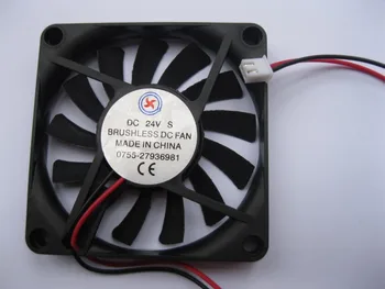

10 pcs Brushless DC Cooling Fan 13 Blade 24V 7010S 70x70x10mm 2 Wires Black