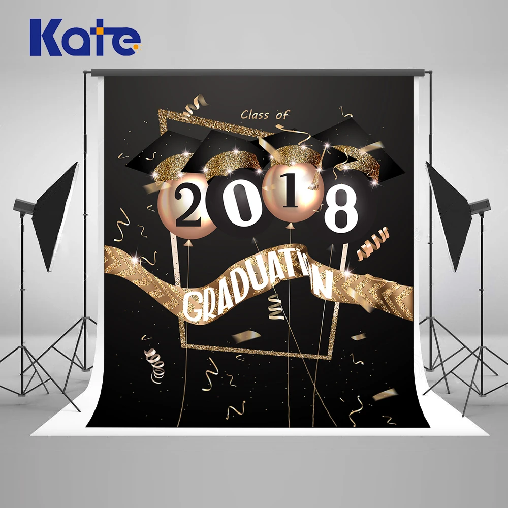 

Kate 300cm Graduation Backdrop Photography Back To School Photography Backgrounds School Party Student Black And Gold Backdrop