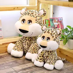Новый милый мультфильм леопардовая кукла плюшевые игрушки мягкие животные леопард плюшевые куклы детские игрушки мальчики подарок на
