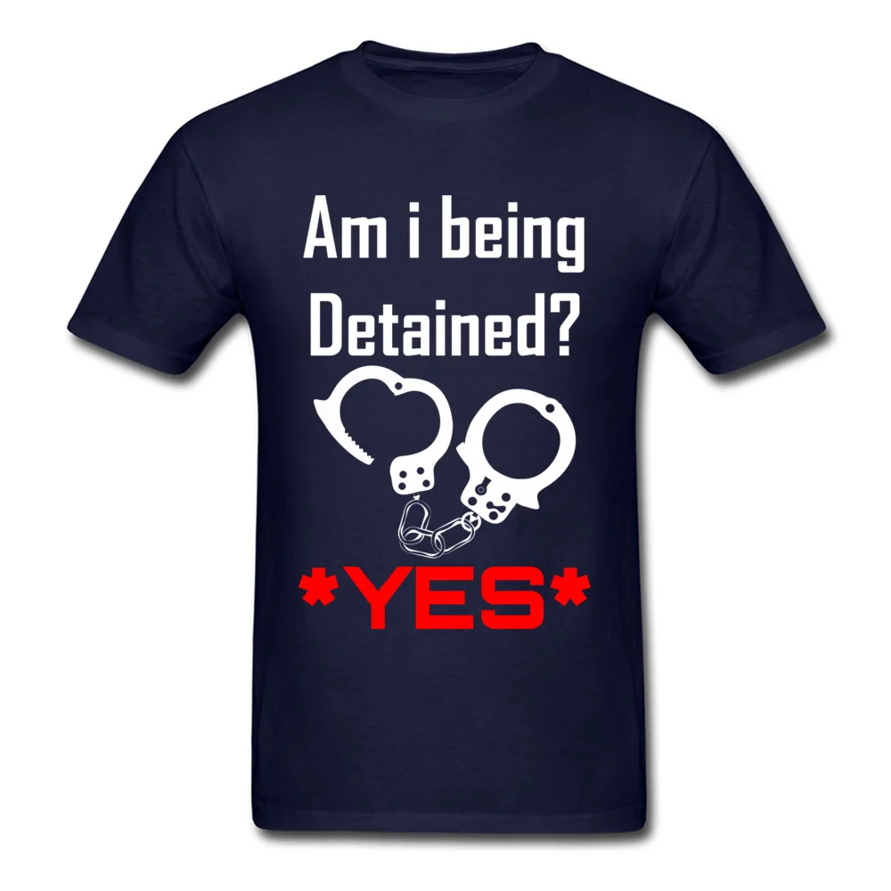 Detained Lovers Day 100% Cotton Round Collar Tops & Tees Short Sleeve Design Tops Tees Cute Customized T-Shirt Detained navy