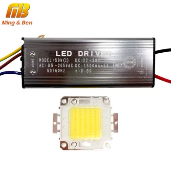 

[MingBen] 1Set High Power LED Lamp COB Chip with IP67 Driver 10W 20W 30W 50W 70W For DIY Floodlight Spot light