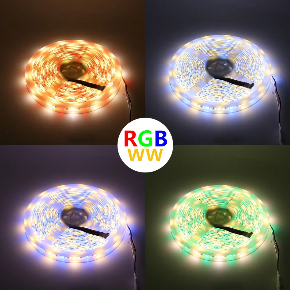 

1 Roll 5M Waterproof 12V LED Strip Light 5050 RGB RGBW RGBWW Pink Ice Blue Red Green Diode Tape LED Lamp Home Holiday Decoration