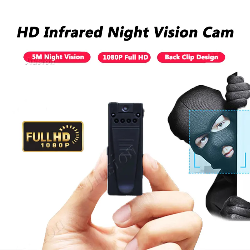 5 m Visione Notturna A Raggi Infrarossi Webcam 1080 p Mini Macchina Fotografica del HD Camcorder co