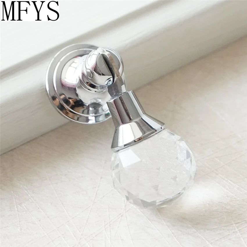 New 6 Silver FLOWER Rhinestone Crystal Knobs Handles XXLarge