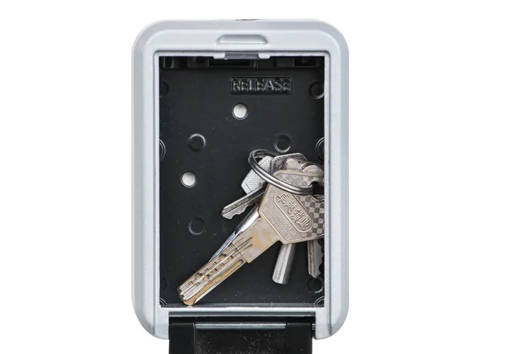 Strong zinc alloy 4 Digit Combination Password Keys Box Key Storage Organizer Box Wall Mounted Home Security Code Lock Key Box
