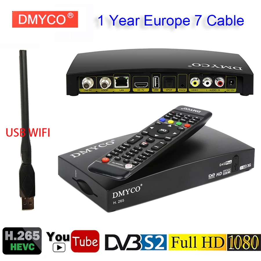 НОВЫЙ Португалия Испания спутниковый приемник DVB S2 HD 1080p LNB ТВ тюнер H.265 приема