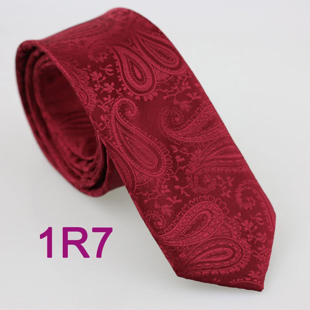 YIBEI Coachella Ties Burgundy Paisley Neckties Wedding Jacquard Woven