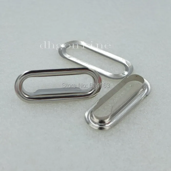 

50 pcs 30mm x 6mm 1.18" x 0.25" Oval shaped metal Grommet Eyelets for Canvas Clothes Leather Self Backing Purse Buckles