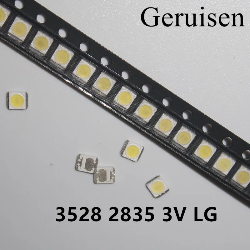 500 шт./лот 3528 2835 SMD светодиодные ремонтные Бусины 1 Вт для LG холодный белый лм