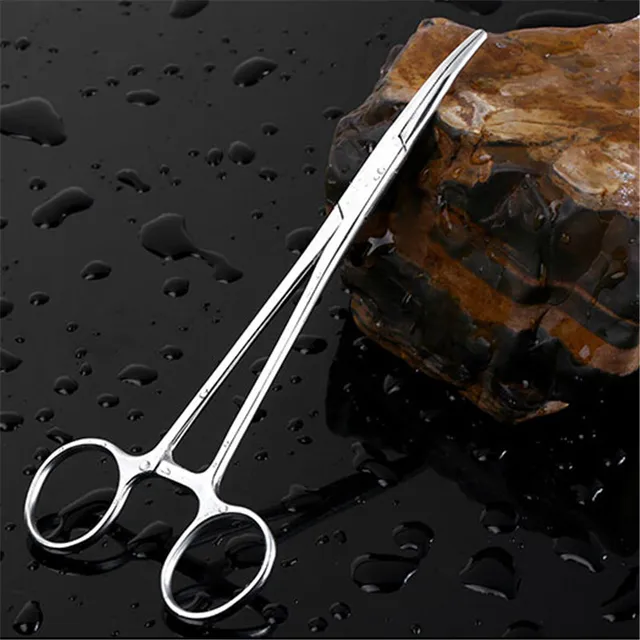 US $4.84 2019 New Stainless Steel Fishing Pliers Fish Hook Remover Curved Tip Fish Bait Clamp Fishing Lockin