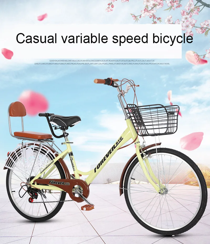 Cheap 24 Inch Speed Change Adult Bicycle Male And Female Student Bicycle Ordinary Commuter Bike 0