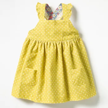 

Little maven 18M-7Years Baby Kids Girls Wave Point Corduroy SunDress Autumn Toddler Girl's Fancy Elegant Slip Dress Fall Clothes