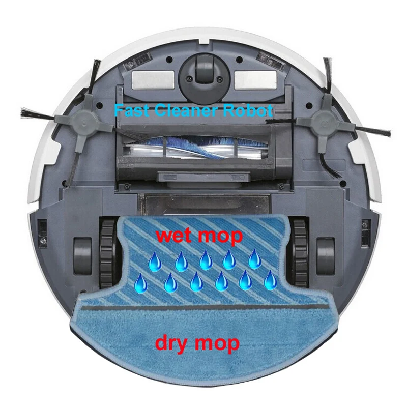  WiFi Smartphone App Control Wet And Dry Mop Smart Vacuum Cleaner Robot QQ6 With Water Tank3350MAH L