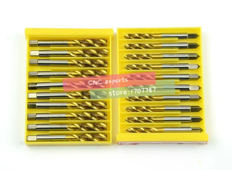

Free Shipping M2 M2.5 M3 M4 M5 M6 M8 M10 M12 9pcs HSS thread tap special stainless steel wire tapping