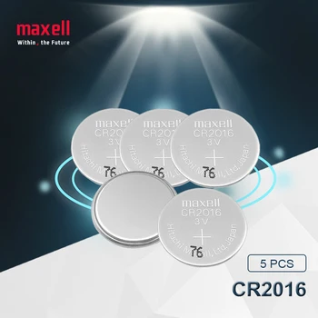 

5pc maxell original brand new battery cr2016 3v button cell coin batteries for watch computer cr 2016