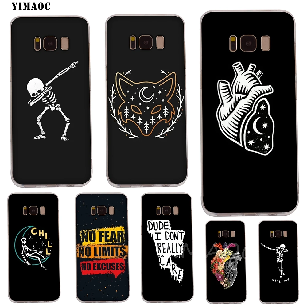 Мягкий чехол YIMAOC I don t Care из ТПУ для Galaxy j3 j5 j6 j7 A5 2016 2017 A6 A9 2018 Note 8 9 S7 edge S8 S9 S10 Plus S10e |