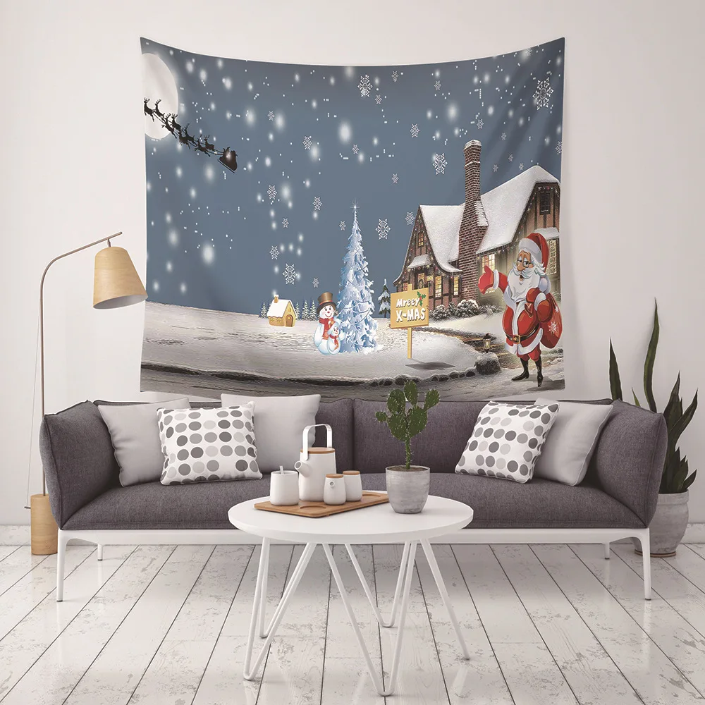 

Wall Tapestry Indian Mandala Merry Christmas Macrame Wall Hanging Tapestries Bedspread Blanket Bed Table Cloth Boho Decor