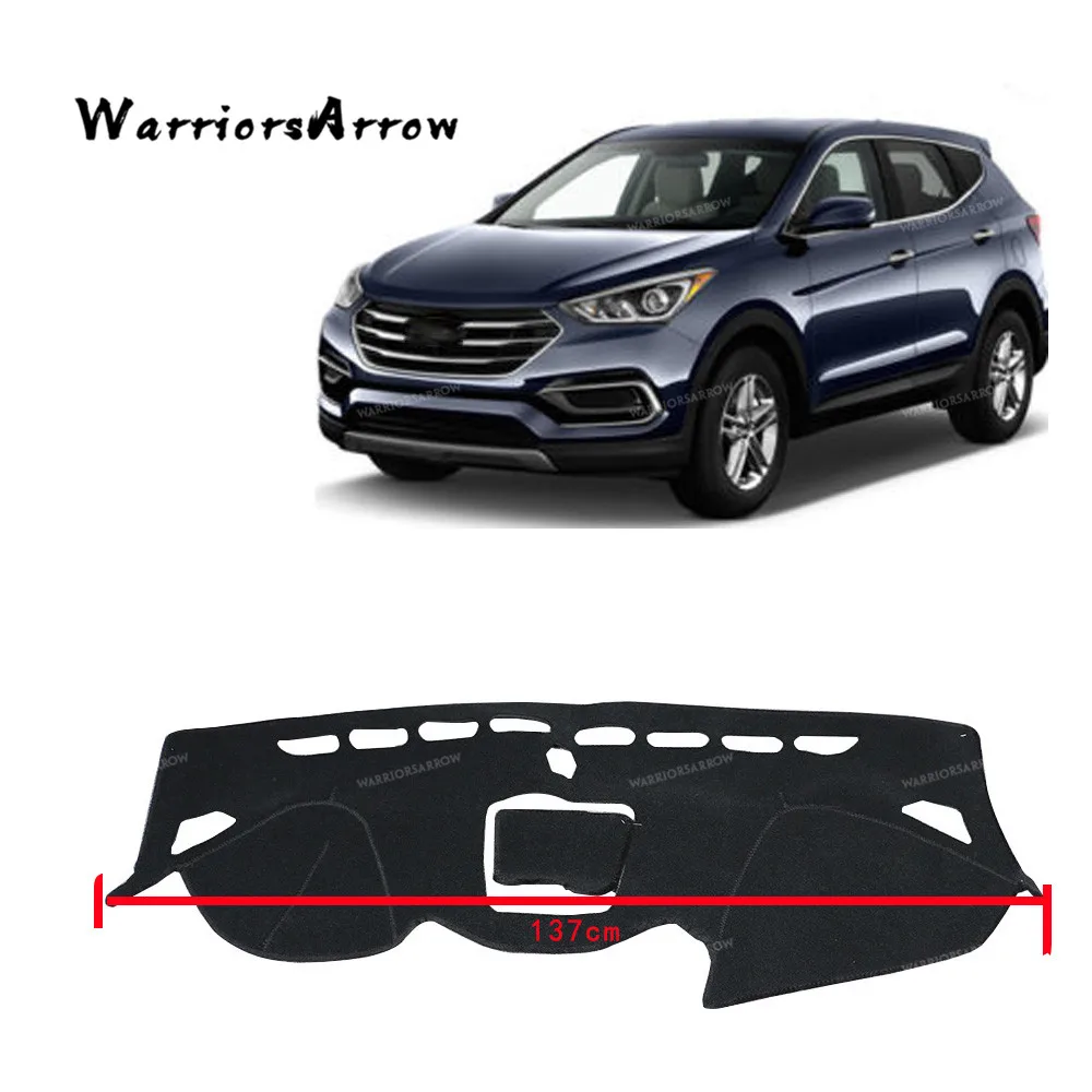 

WarriorsArrow LHD Dashboard Cover Dashmat Dash Mat Pad Sun Shade Dash Board Cover Carpet For Hyundai Santa Fe IX45 Maxcruz