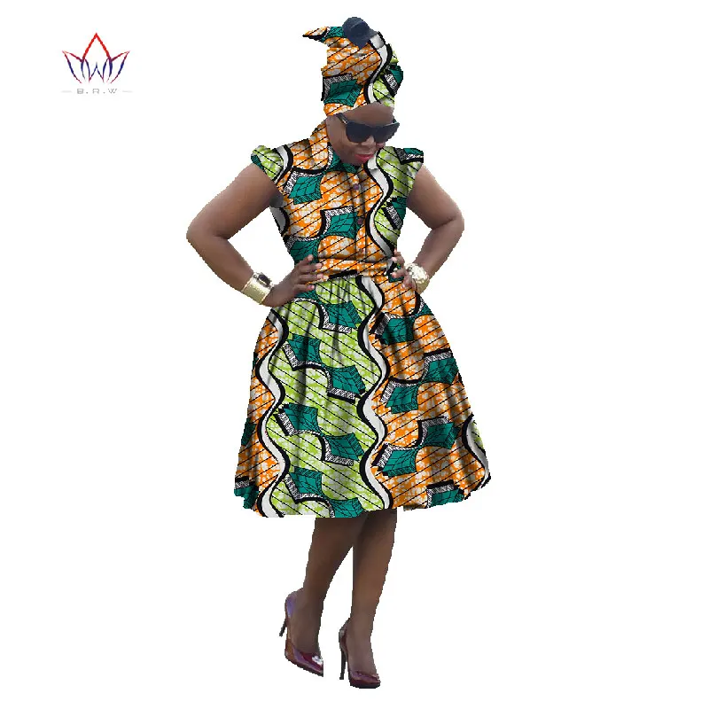 БРВ летнее платье африканские традиционные Дашики для женщина Базен Riche элегантный Африке Воск бальное платье плюс Размеры ни WY448