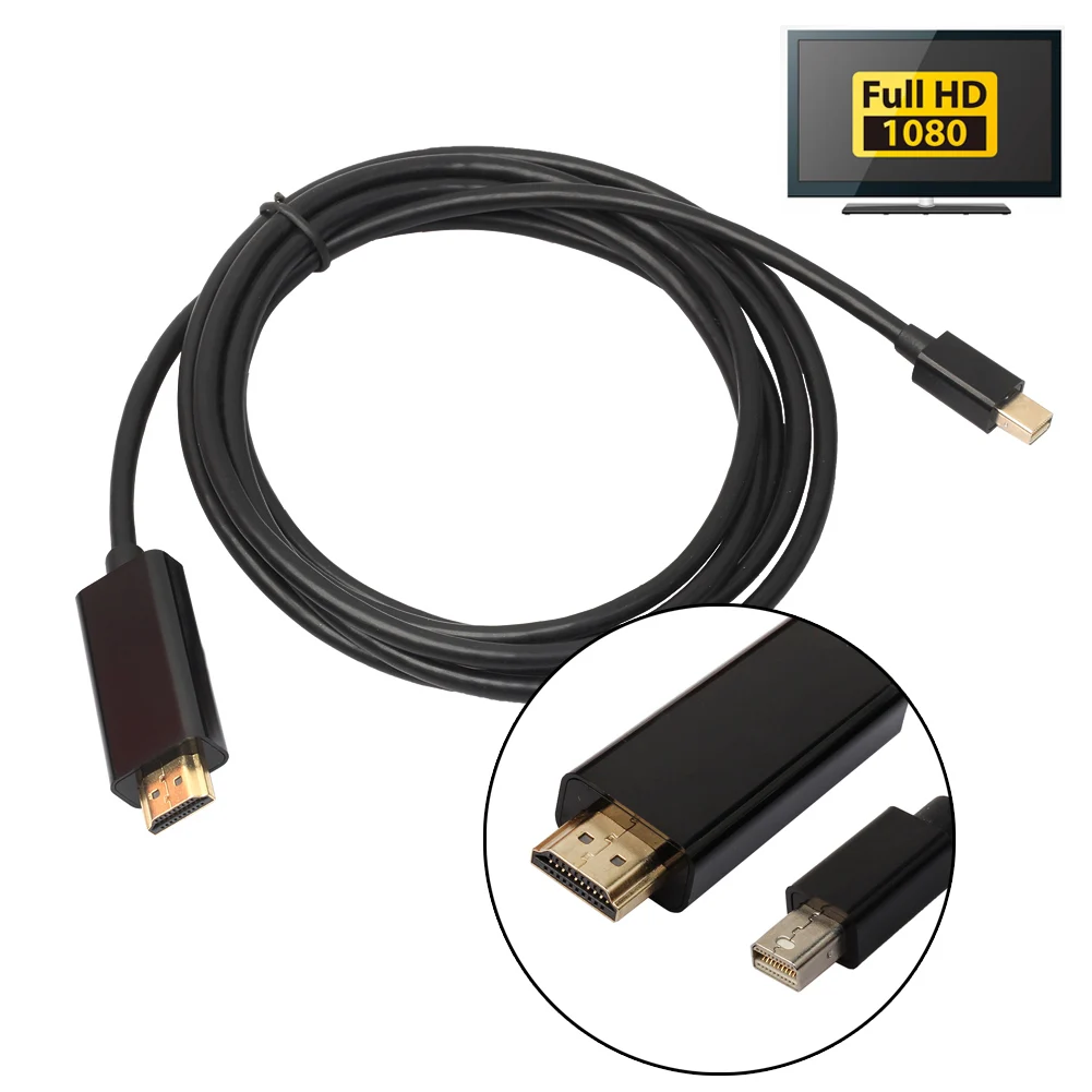 

1.8M/6FT 1080p Thunderbolt Displayport Mini Display Port DP Male to HDMI Male M to M Adapter cable For Apple Macbook Mac Air