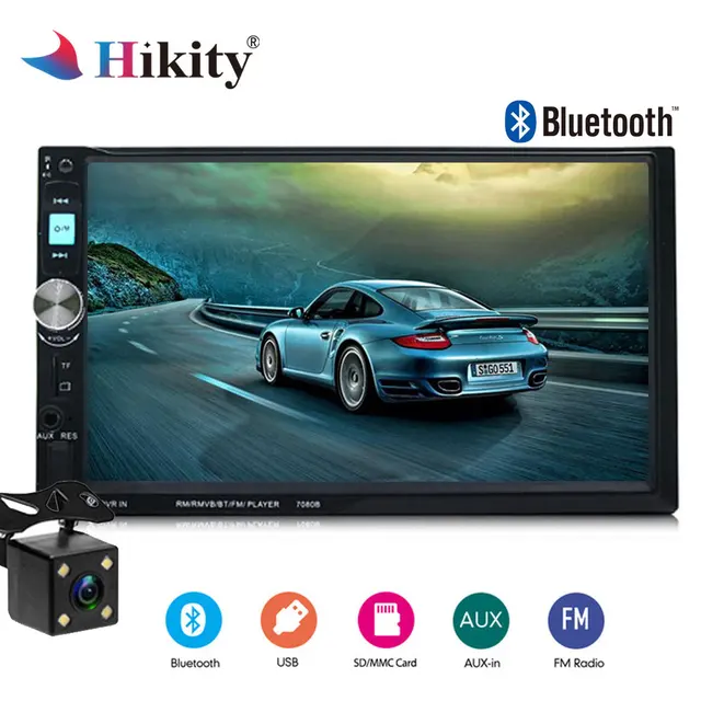 Best Offers Hikity 7080B 2 Din Car Radio In Dash 7 Inch Touch Screen Auto audio Player MP4 MP5 Bluetooth USB SD Rearview Camera autoradio Best Offers Hikity 7080B 2 Din Car Radio In Dash 7 Inch Touch Screen Auto audio Player MP4 MP5 Bluetooth USB SD Rearview Camera autoradio