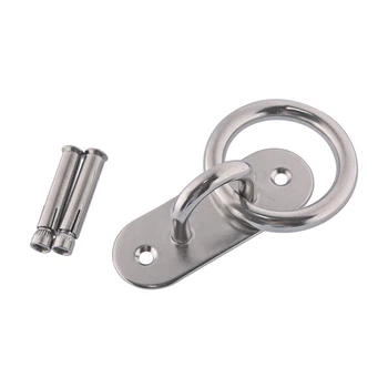 

304 Stainless Steel M9 oval base Sail Shade Pad Eye Plate U-shaped Hook Ring Welded with Special internal Expansion Screws