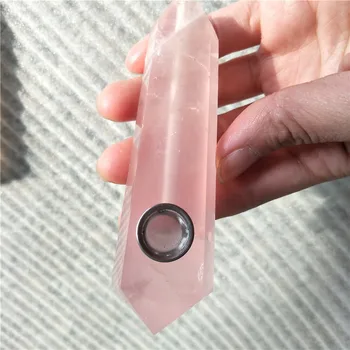 

DHX SW rose quartz crystal points gemstone pipes rose quartz crystal smoking pipes