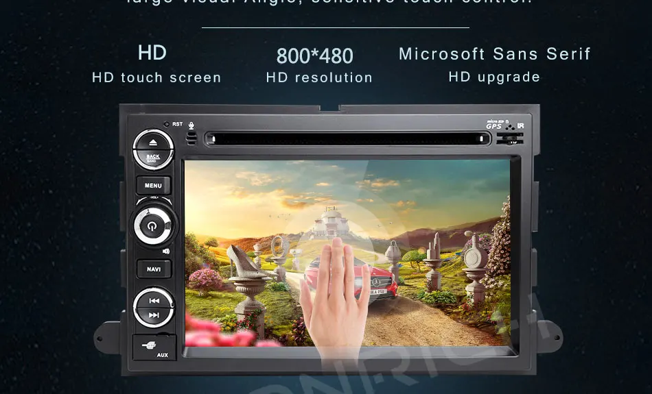 Cheap 2 Din Car DVD GPS Navigation for Ford F150 F250 F350 F450 Mustang Fusion Explorer Edge Escape Mercury 2005 2007 MultimediaScreen 3