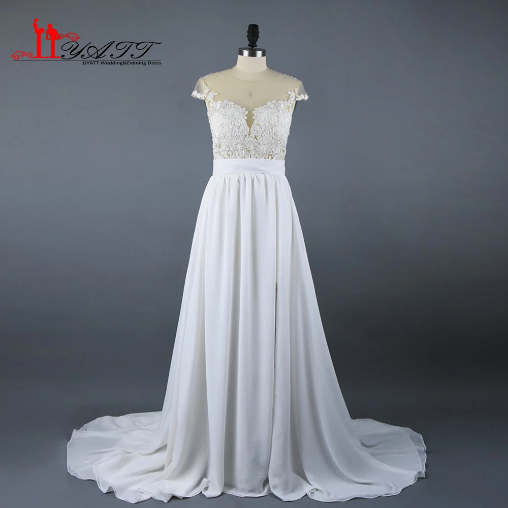 Real Photo 2017 Boho Chiffon Sexy See Through Cheap Summer Beach Wedding Bridal Dresses China Online Shop LIYATT | Свадьбы и