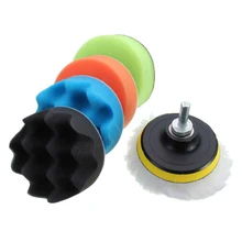 6 шт. 3 дюйма губка полировка воском полировка колодки комплект для автомобиля полировщик