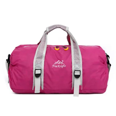 ZYJ водонепроницаемые складные сумки для фитнеса, сумки для путешествий, светильник для велоспорта, Спортивная Складная Сумка-тоут, сумка-мессенджер, сумка через плечо - Цвет: Rose red